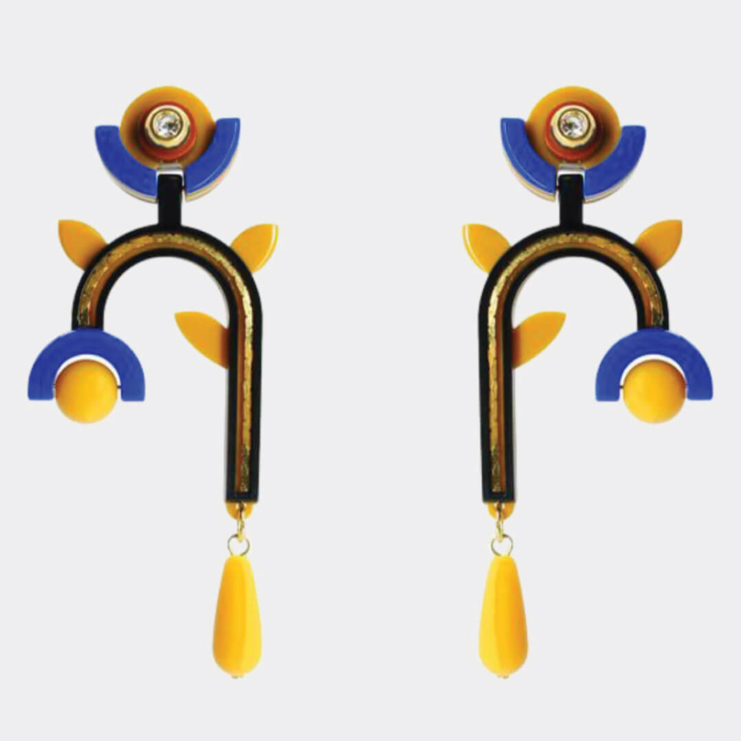 Gissa Brazilian Acrylic Drop Post Earrings