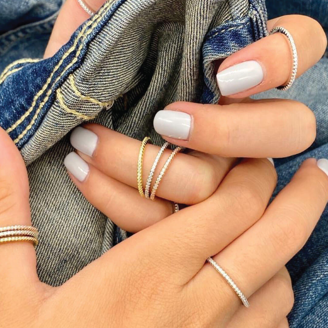 Crystal & 925 Sterling Silver Eternity Ring