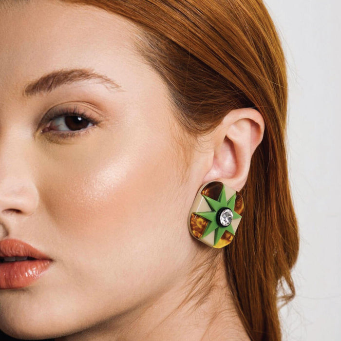 Gissa Brazilian Acrylic Post Earrings