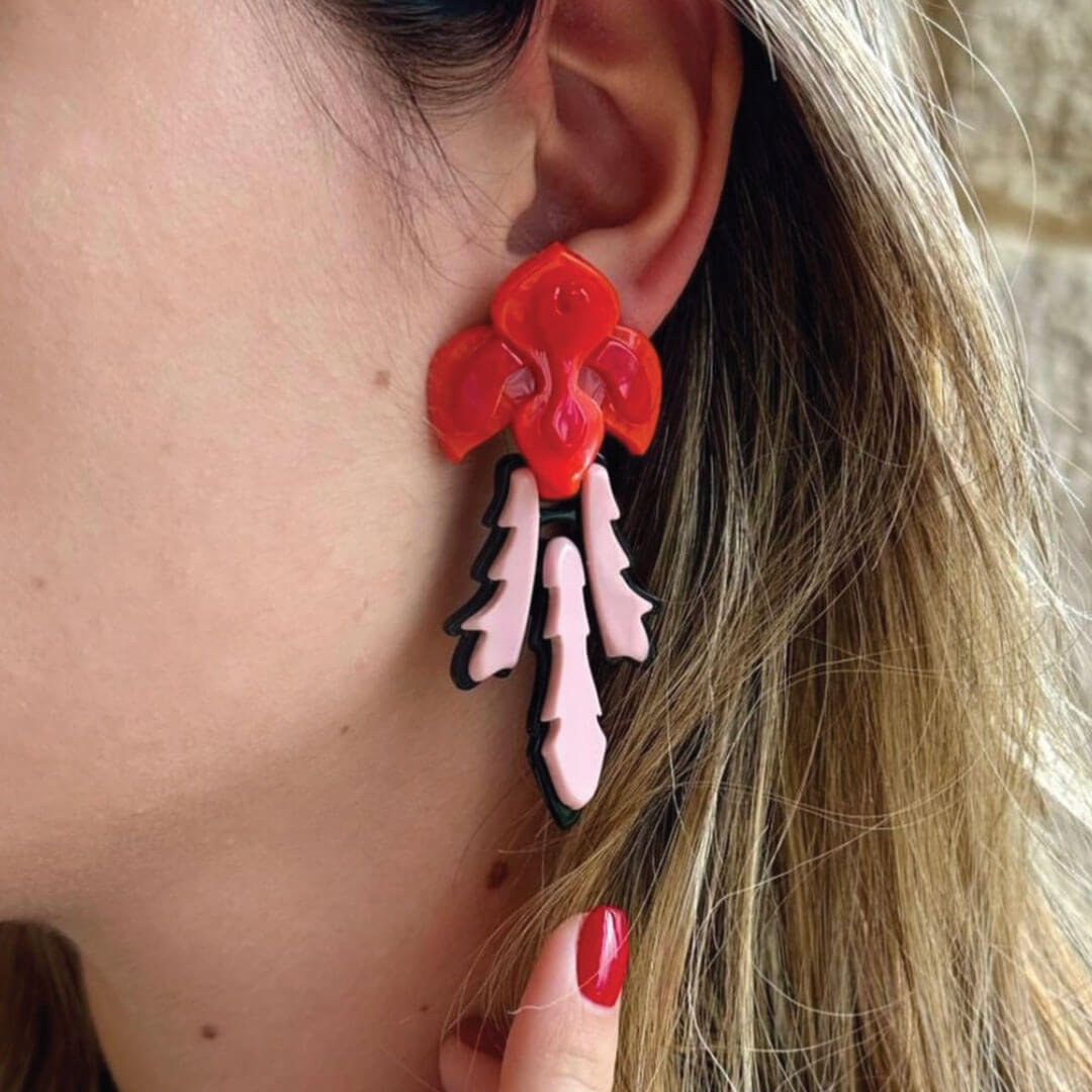 Gissa Chic Length Acrylic Post Earrings