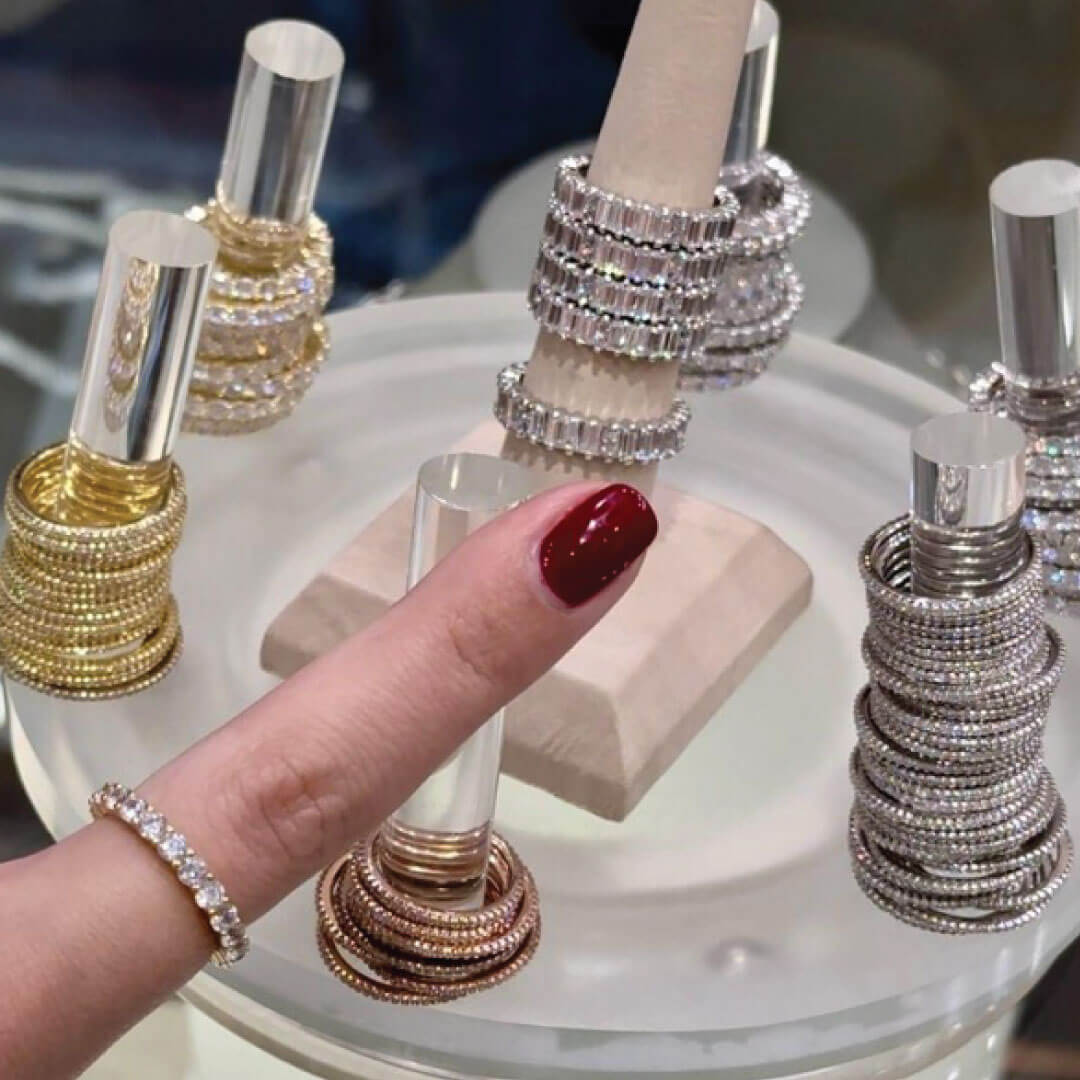 Crystal & 925 Sterling Silver Eternity Ring