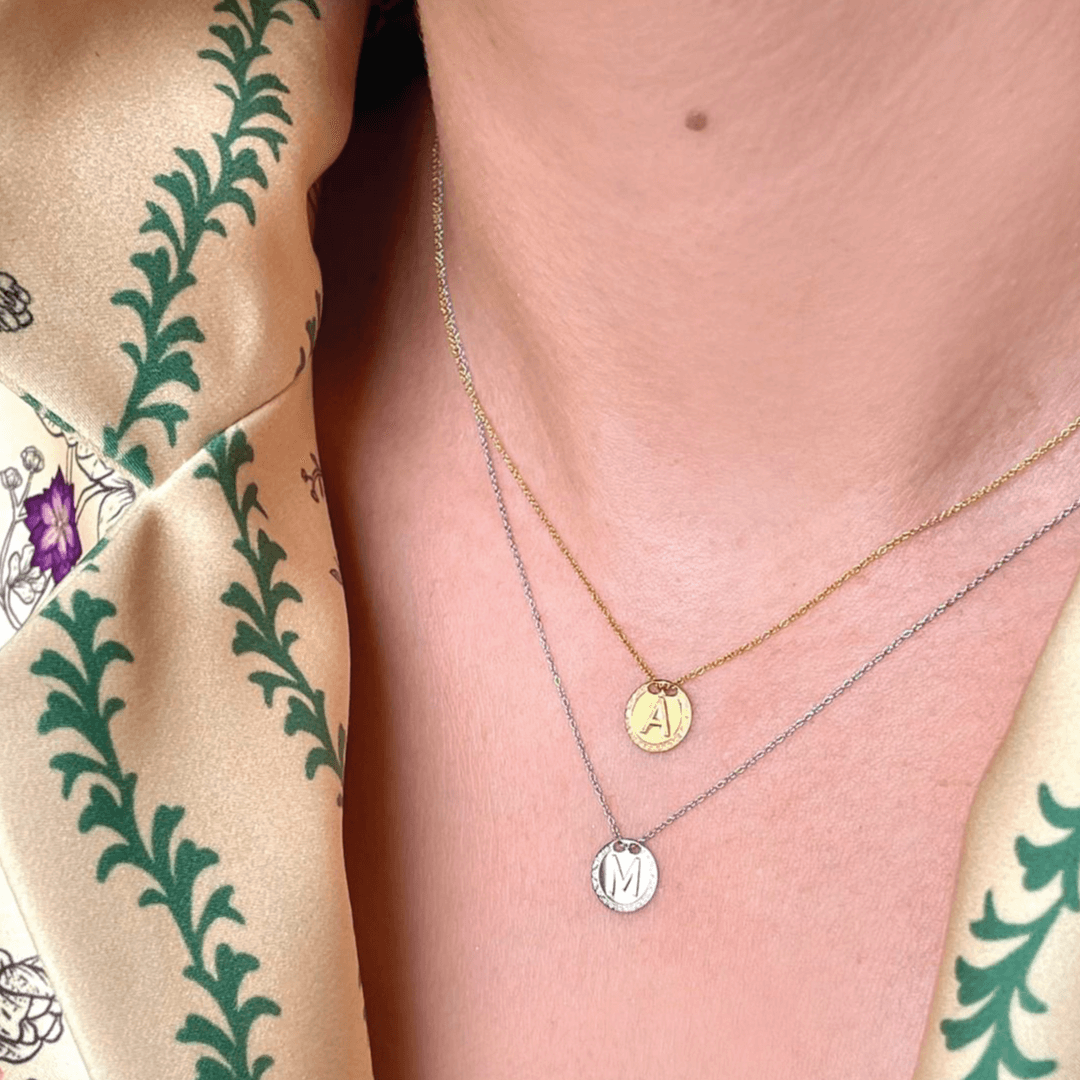 Rebecca Italian Design 18k Gold My Life - Initial Pendant Necklace Chain 16.5"