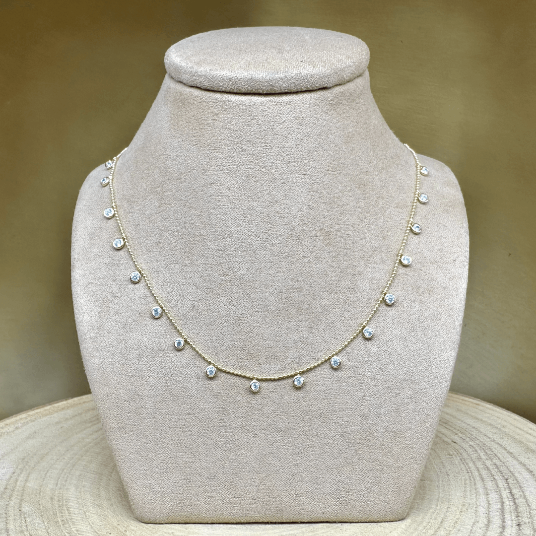 925 Sterling Silver & Crystal Charms Adjustable Chain Length 16"- 18 inches