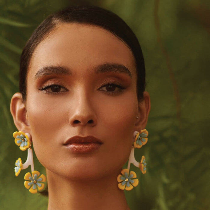 Fancy Brazilian Gissa Two- Pieces Post Earrings